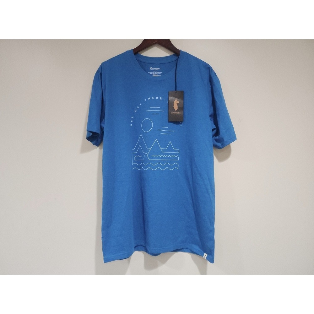 Cotopaxi Seascape T Shirt Mens 2XL Sea Blue Graphic Organic Cotton Tailored Fit